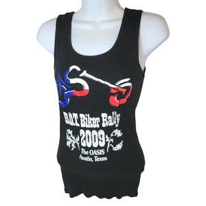 R.O.T. Biker RALLY AUSTIN Oasis 2009 Tank Top Women's Size Small